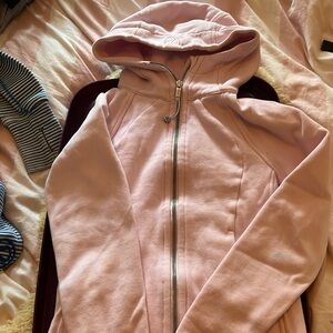 Lululemon scuba full zip pink heavy sweatshirt.